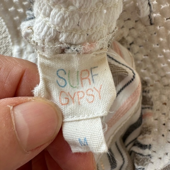 🛍️ Surf Gypsy multi color pants with elastic waist comfortable and lightweight. - Picture 7 of 7